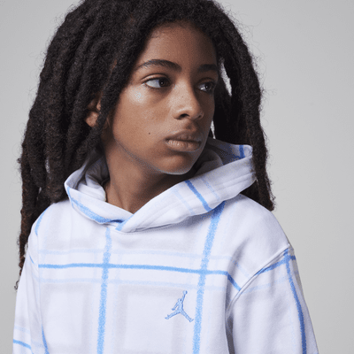 Sudadera con gorro sin cierre de tejido Fleece para días festivos para niños talla grande Jordan Brooklyn Essentials