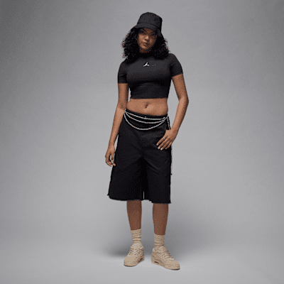 Playera de manga corta de tejido Knit cropped para mujer Jordan