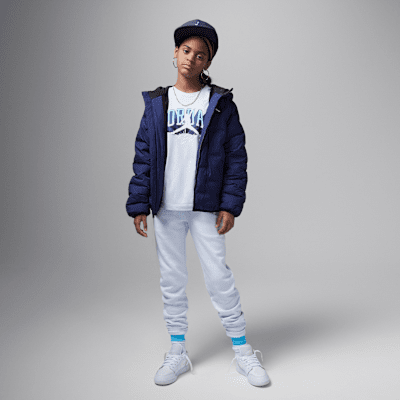 Playera con gráfico Push Through Jordan para niños talla grande