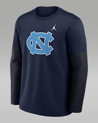 Мужская футболка North Carolina Sideline Coach Jordan Brand Therma-FIT College Long-Sleeve