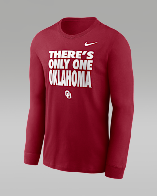 Мужская футболка Oklahoma Sideline Slogan Jordan Brand Dri-FIT College Long-Sleeve
