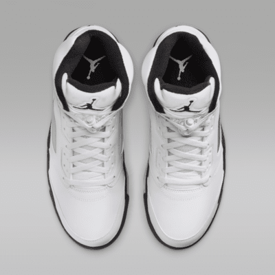 Air Jordan 5 Retro 'White and Black' Men's Shoes