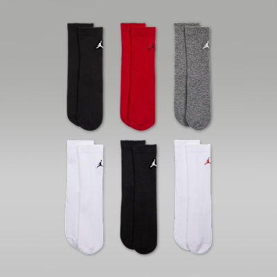 Jordan Everyday Essentials Big Kids' Crew Socks (6 Pairs)