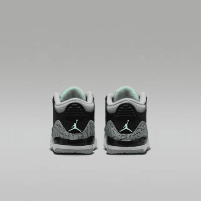 รองเท้าทารก/เด็กวัยหัดเดิน Jordan 3 Retro "Green Glow"