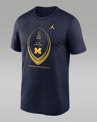 Мужская футболка Michigan Primetime Football Icon Legend Jordan Brand Dri-FIT College для футбола
