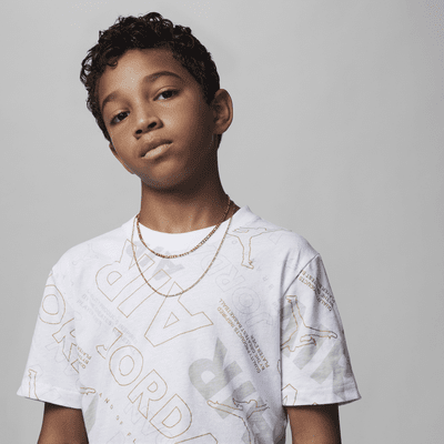 Jordan Golden Flight-T-shirt med print til større børn