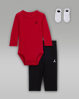 Детские  Jordan Baby Essentials Long Sleeve Bodysuit Boxed Set