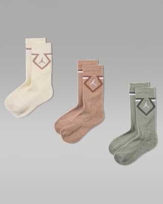 Детские носки Jordan Big Kids' Diamond Crew Socks (3 Pairs)