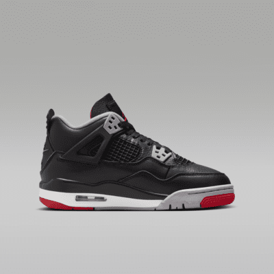 Air Jordan 4 Retro "Bred Reimagined" Big Kids' Shoes