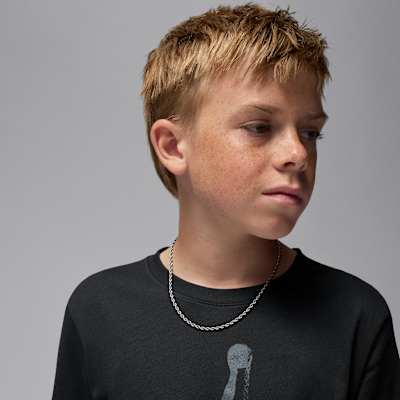 Playera de manga larga Jumpman Drip para niños talla grande Jordan