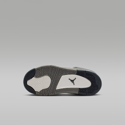 Jordan 4 Retro "Cave Stone and Black" Little Kids' Shoes