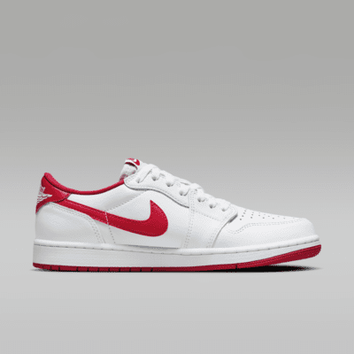 Air Jordan 1 Low OG 'White/Red' Men's Shoes