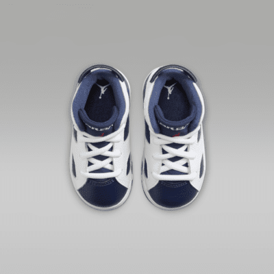 Jordan 6 Retro "White and Midnight Navy" Baby/Toddler Shoes