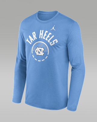 Мужская футболка North Carolina Courtside Jordan Brand Dri-FIT College Long-Sleeve