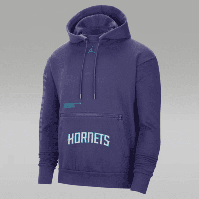 Charlotte Hornets Courtside Statement Edition Men's Jordan NBA Fleece Pullover Hoodie