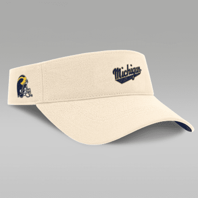 Visera universitaria marca Jordan Dri-FIT ajustable para hombre Michigan Wolverines Primetime Ace
