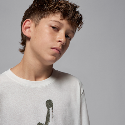 Playera de manga larga Jumpman Drip para niños talla grande Jordan