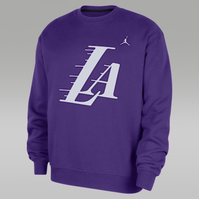 Los Angeles Lakers Statement Essentials Men's Jordan NBA Fleece Crew-Neck Sweatshirt