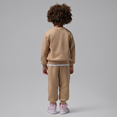 Conjunto de 2 piezas con sudadera de cuello redondo infantil Jordan Brooklyn Fleece