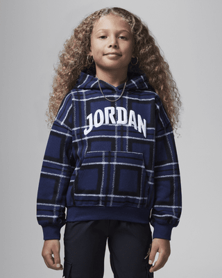 Детское худи Jordan Brooklyn Essentials Little Kids' Plaid Print Pullover Hoodie