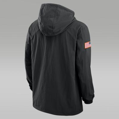 North Carolina Men's Jordan Brand Full-Snap Hooded Military Jacket