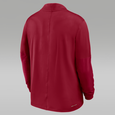 Playera universitaria marca Jordan Dri-FIT de medio cierre para hombre Oklahoma