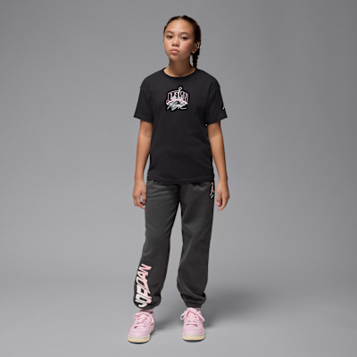Pants de tejido Fleece plisados para niños talla grande Jordan Jumpman Club