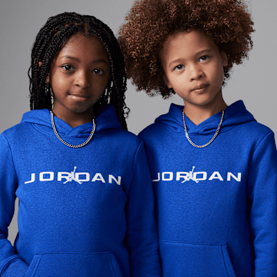 Conjunto de 2 piezas de sudadera con gorro sin cierre Baseline para niños talla pequeña Jordan
