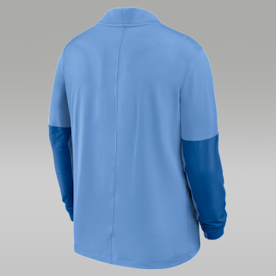 Playera universitaria marca Jordan Dri-FIT de medio cierre para hombre North Carolina