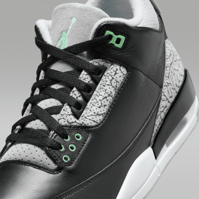 Air Jordan 3 Retro "Green Glow" Men's Shoes