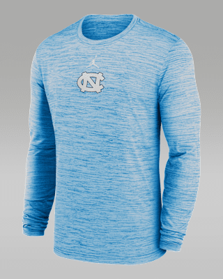 Мужская футболка North Carolina Sideline Velocity Jordan Brand Dri-FIT College Long-Sleeve
