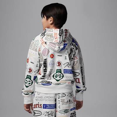 Sudadera con gorro estampada de French Terry para niño talla grande Jordan Essentials