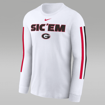 Georgia Bulldogs Local Spirit Slogan Men's Nike College Long-Sleeve T-Shirt