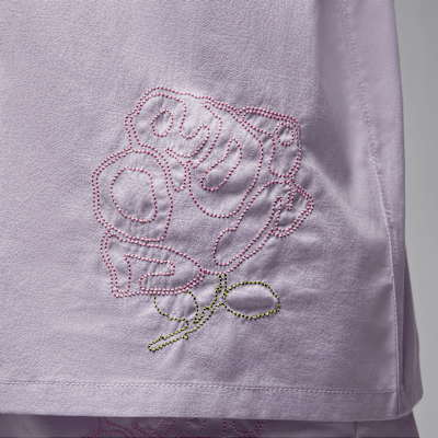 Playera de manga corta de tejido Woven para mujer Jordan