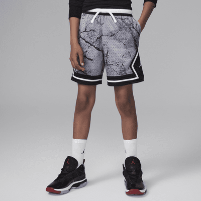 Jordan Dri-FIT Sportshorts mit MJ-Print und diamantförmigen Akzenten (ältere Kinder)