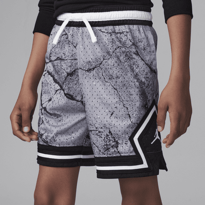 Jordan Dri-FIT Sportshorts mit MJ-Print und diamantförmigen Akzenten (ältere Kinder)