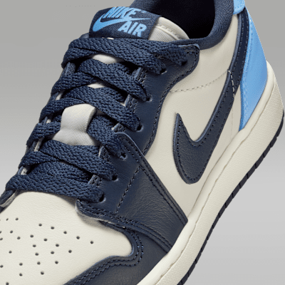 Tenis para niños grandes Air Jordan 1 Low OG "Obsidian"