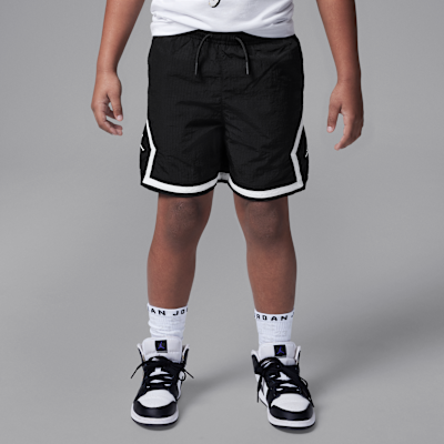Shorts para la alberca de tejido Woven Diamond para niños talla pequeña Jordan