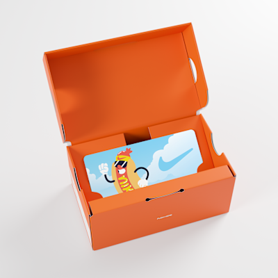 Nike Gift Card Mailed in a Mini Nike Shoebox