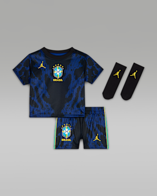 Детские  Brazil 2026 Stadium Away Baby/Toddler Nike Soccer Replica 3-Piece Kit