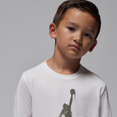 Playera de manga larga Jumpman Drip para niños talla pequeña Jordan