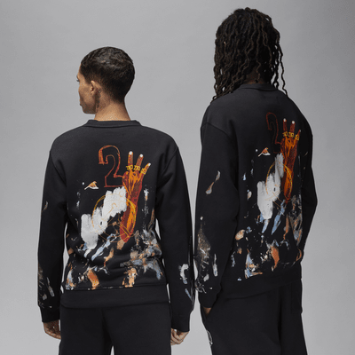 เสื้อวอร์มคอกลมผ้าฟลีซ Jordan Artist Series by Jammie Holmes