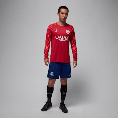 Jersey de fútbol de manga larga Jordan Dri-FIT Replica para hombre Paris Saint-Germain 2025 Stadium Goalkeeper Fourth