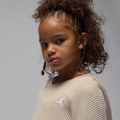 Conjunto de 2 piezas con sudadera sin cierre de tela de canalé Heir To The Crown para niños talla pequeña Jordan