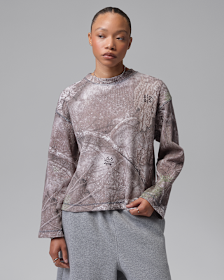 Женские Jordan Flight Long-Sleeve Waffle Realtree Top