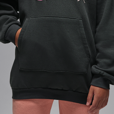 Sudadera con gorro sin cierre de satén oversized para niños talla grande Jordan Jumpman Club