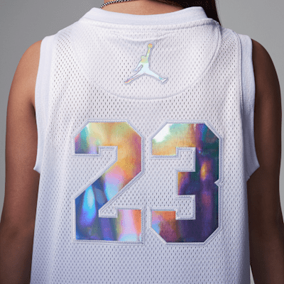Jersey con estampado metalizado para niños talla grande Jordan