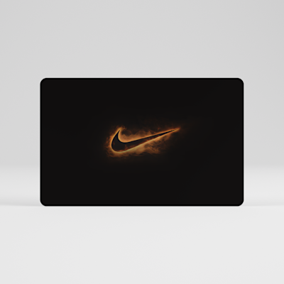 La tarjeta de regalo Nike se envía por correo en una minicaja de tenis Nike