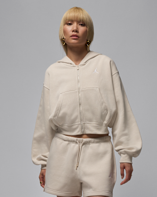 Женское худи Jordan Brooklyn Fleece Cropped Full-Zip Hoodie