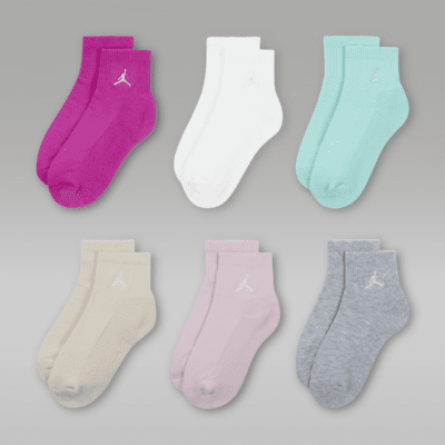 Jordan Everyday Essentials Big Kids' Ankle Socks (6 Pairs)